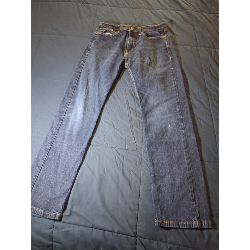 Levis‎ 505 Regular Fit Straight Leg Jeans Dark Wash Indigo 00505-2195 Mens 29x30